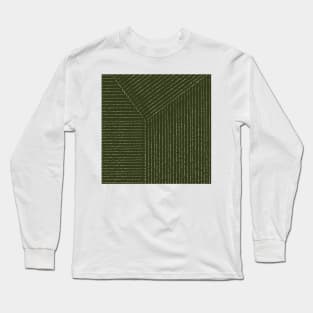 Lines (Olive Green) Long Sleeve T-Shirt